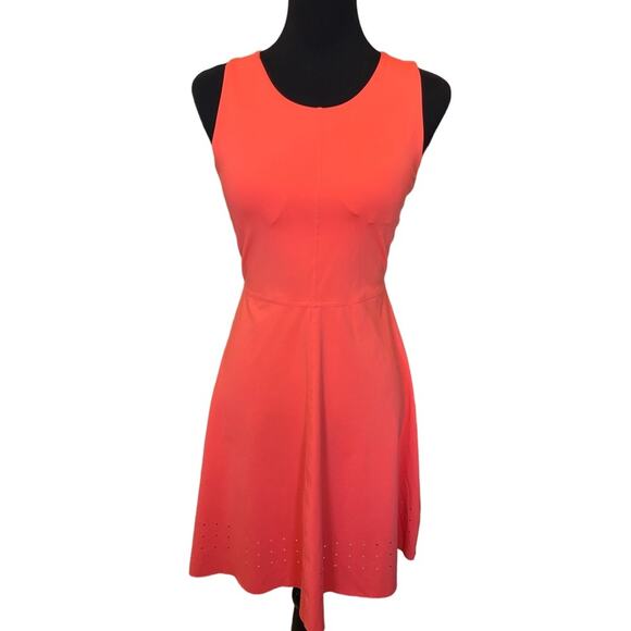 ZELLA ~ Studio Lite Active Racerback Dress In Coral Hot S - Picture 1 of 15